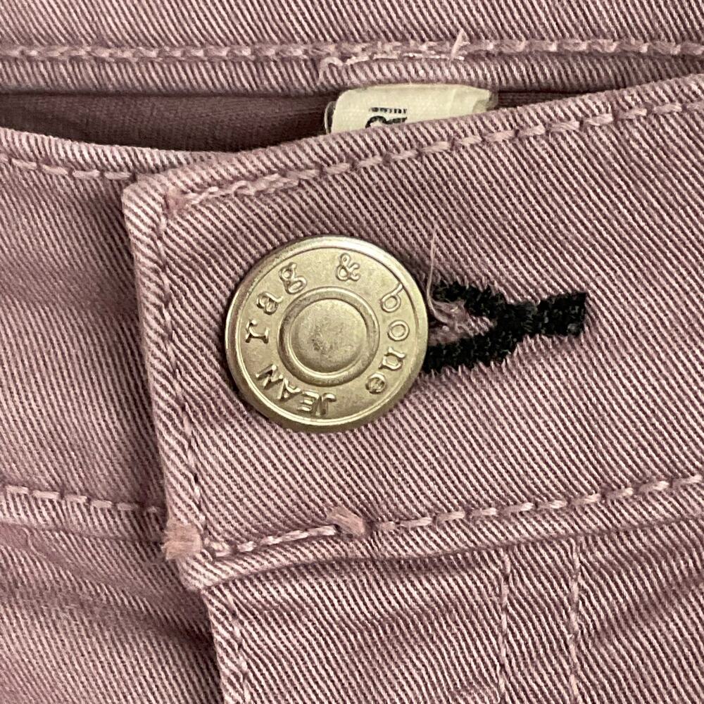 Rag & Bone Revolve Zipper Crop Ankle Capri Plum Fade Lavender Stretch Jeans 28 - Picture 9 of 13